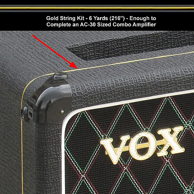 Gold String for Vox Amps  - 6 yards (216 inches) in Length - Enough for AC-30 Sized Amps image 1