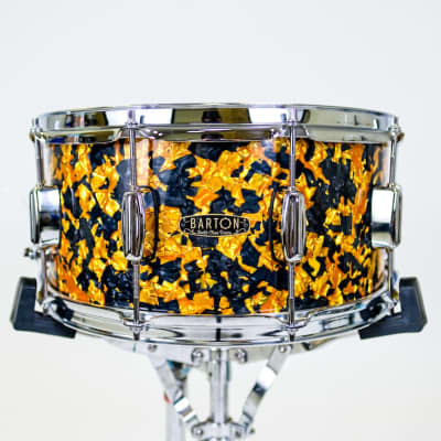 Barton Studio Custom North American Maple Snare 14X6.5 - Gold & Black Pearl for sale