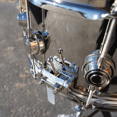 DW USA Collectors Series 6.5 x 14" Nickel Over Brass Snare Drum w/ Nickel Hdw. (2023) image 3