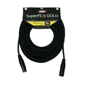 OSP SFM-50 Elite Core SuperFlex GOLD XLR Mic Cable - 50'