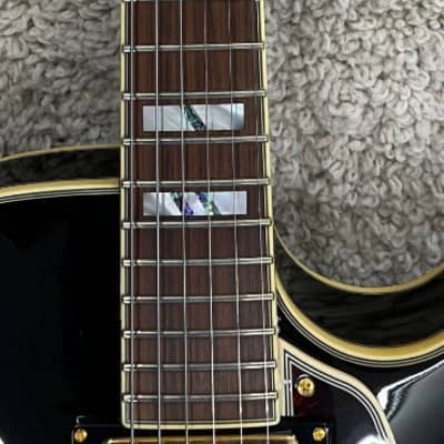 D'Angelico Excel SS Semi-Hollow Electric Guitar in Solid Black, DAESSSBKGSCBE image 8