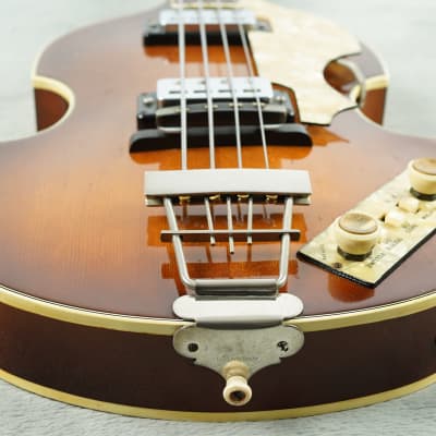 1966 Hofner Violin Bass Sunburst + OHSC image 5