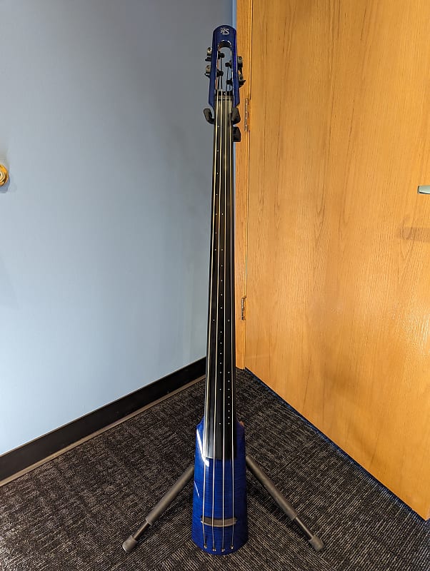 NS Design WAV 4 Trans Blue Upright Electric 4-String Bass w/ | Reverb