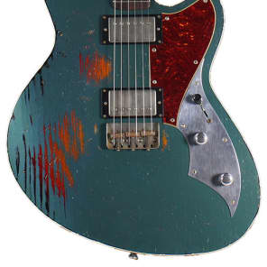 Novo Serus T Guitar - Custom HH - Ocean Turquoise over 3 Tone Sunburst image 2