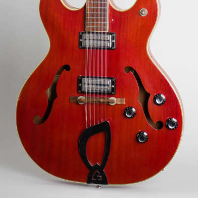 Guild  Starfire XII 12 String Semi-Hollow Body Electric Guitar (1966), ser. #DC-400, original black hard shell case. image 3