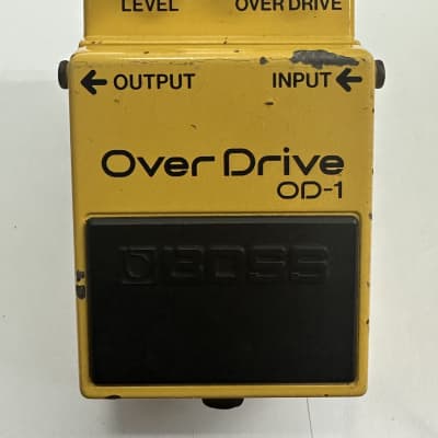 Boss OD-1 Over Drive, silver screw, long dash, overdrive (s/n 8900