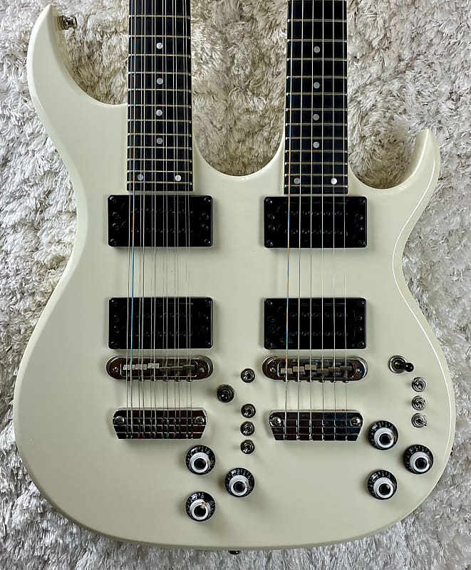 Used Carvin D612 Double Neck Guitar Early 80's Rare White Reverb