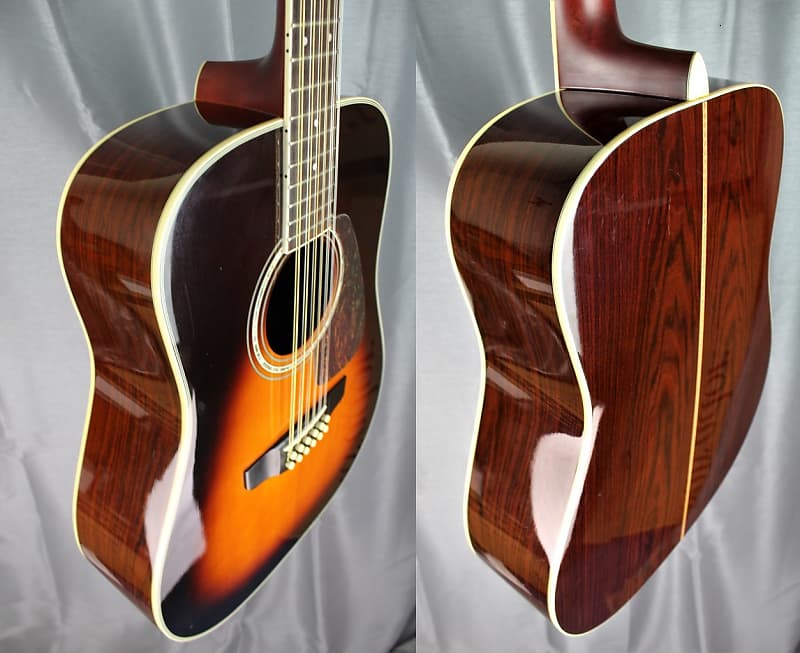 MORRIS Acoustic 12 cordes M-703-12 Martin 1980s - Sunburst