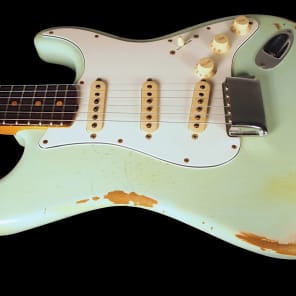 2015 Fender Stratocaster 1960 Custom Shop Heavy Relic 60 Faded Surf Green image 1
