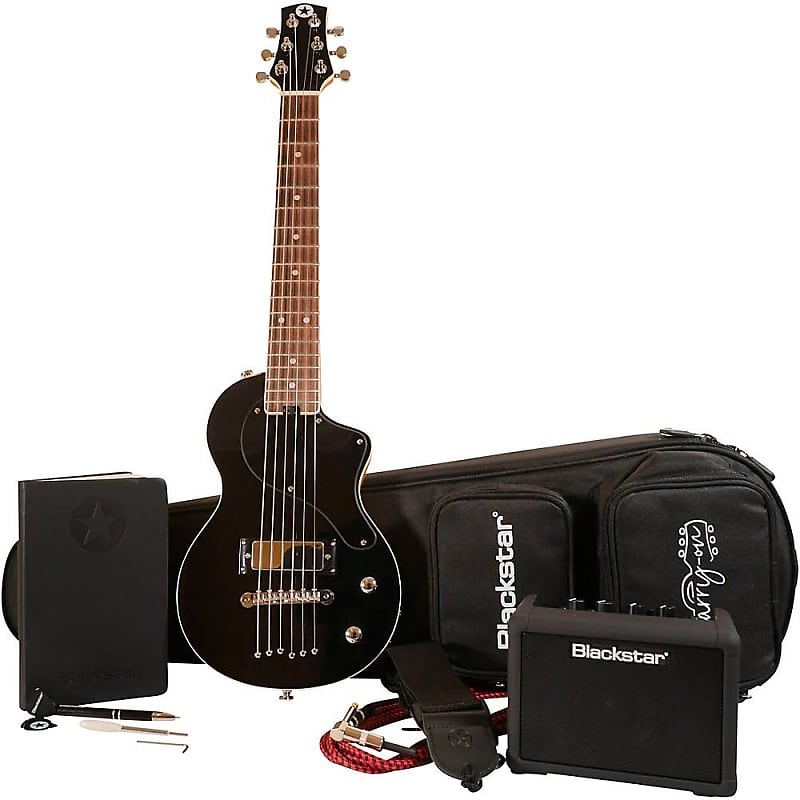 New Blackstar CarryOn Travel Guitar Deluxe Pack With Bluetooth FLY3 Black Mini Guitar Amp image 1