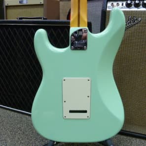 2013 Fender American Deluxe Stratocaster V Neck  Surf Green image 5