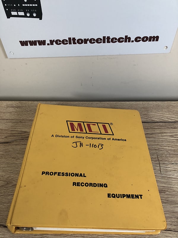 MCI JH110B Reel to Reel Service Manual Reverb