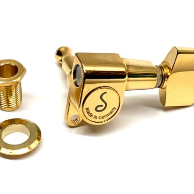 Schaller Gold M6 Mini  6 Inline Sealed Guitar Tuners Tuning Machines image 2