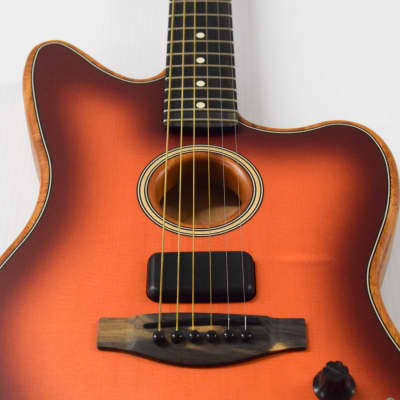 Fender American Acoustasonic Jazzmaster Acoustic-electric Guitar (DEMO) - Tobacco Sunburst image 3