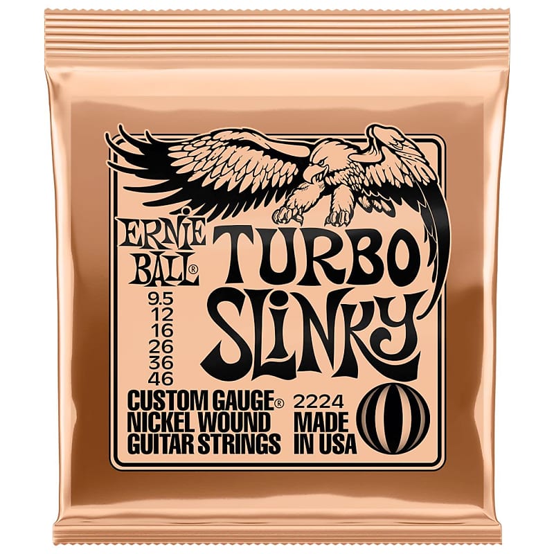 Ernie Ball Turbo Slinky 9.5-46 Electric Guitar Strings image 1