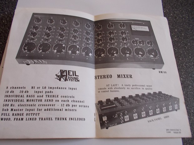 Heil Sound Mr Bob Heil  gear  70's Catalog  1972 / before the Talkbox..Mellotron - Phase Linear -JBL image 1
