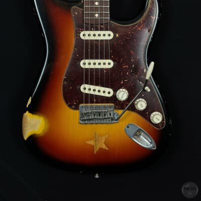 Fender Custom Shop MB Stratocaster "StarClub - No.1" from 2007 in sunburst with case image 3