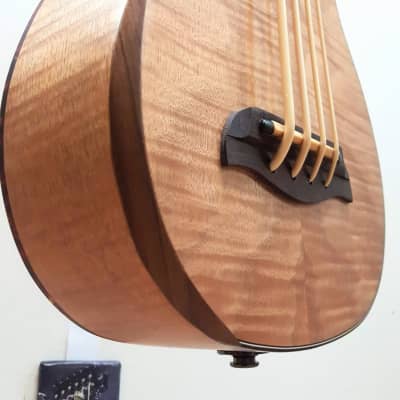 Oscar Schmidt OUB800K Acoustic-Electric Ukulele Bass, Flamed Maple body. Includes deluxe bag. image 7