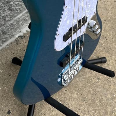 GAMMA Custom Bass Guitar J24-03, 4-String Beta Model, Electric Bermuda Blue for sale