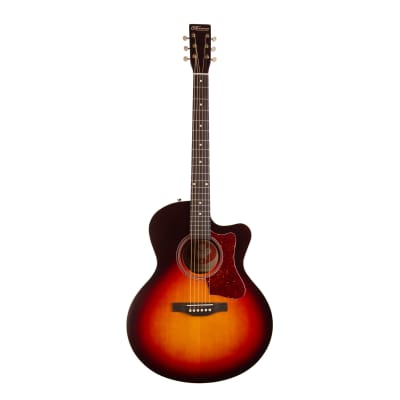 Norman B18 Cutaway Mini Jumbo Acoustic, Solid Sitka Spruce Top, Cherry Burst A/E (Factory Second) for sale