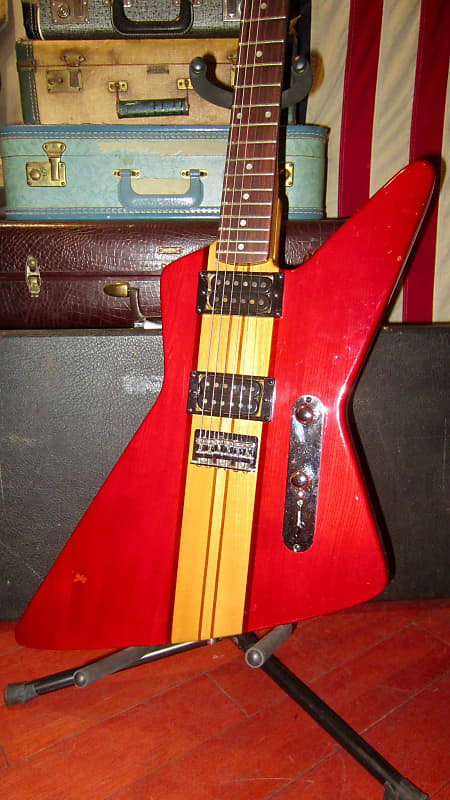 1982 Harmony Marquis Explorer Red and Natural w/ Original Hard Case image 1