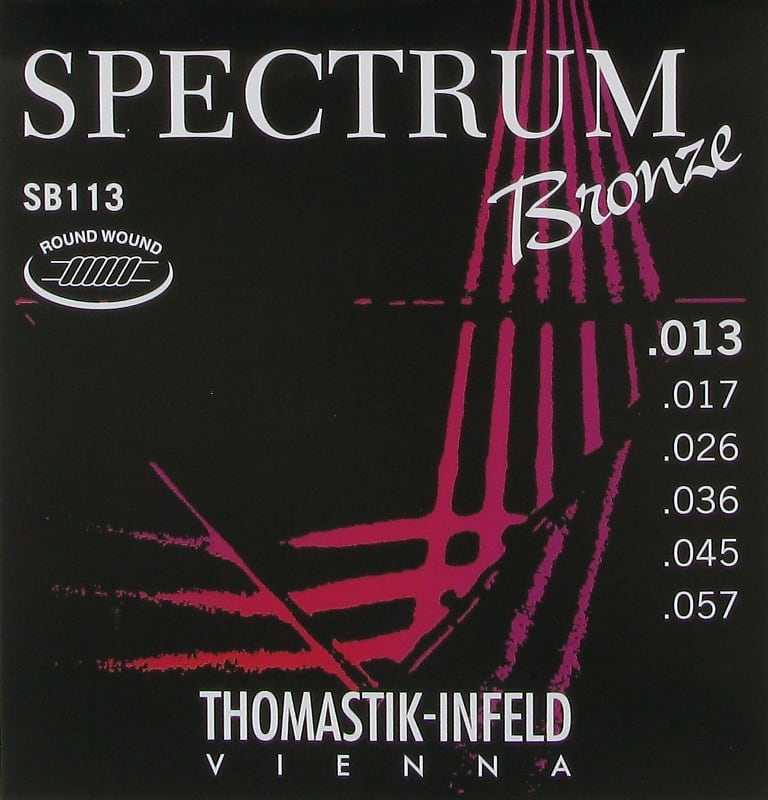 Thomastik Infeld SB113 Spectrum Bronze Acoustic Guitar Strings gauges 13-57 image 1