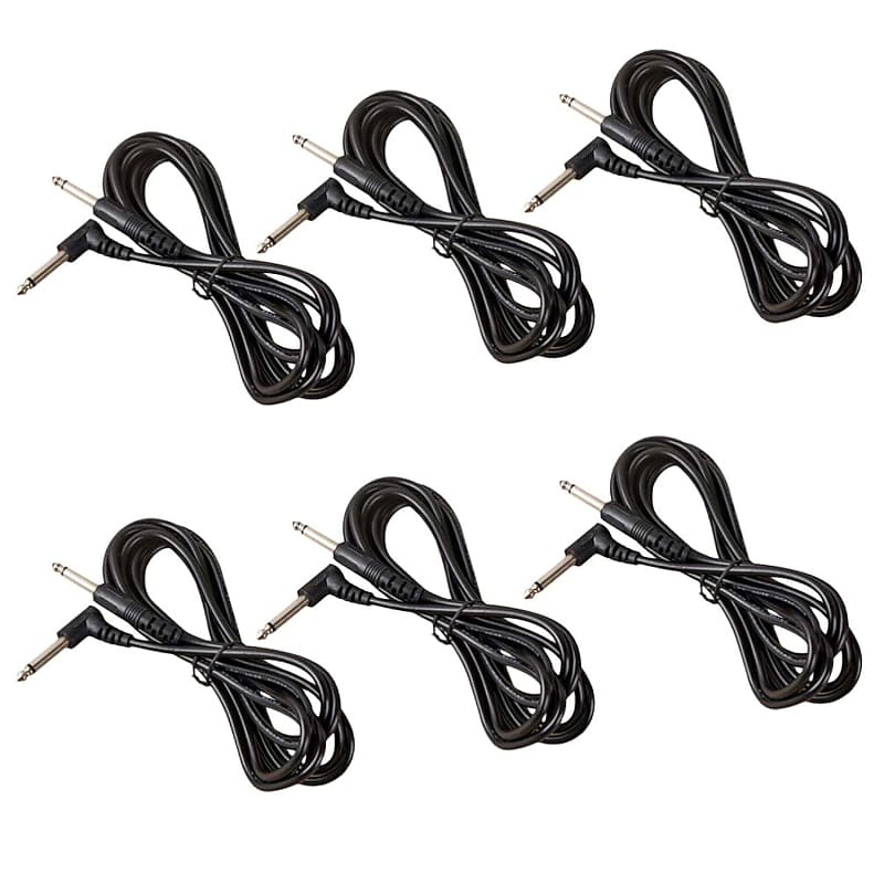 10Pcs Universal Guitar Cable Right Angle To 6.35Mm Straight Reverb