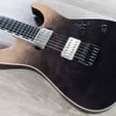ESP E-II M-II NT Guitar, Buckeye Burl Maple Top, Black Natural Fade (B-STOCK)