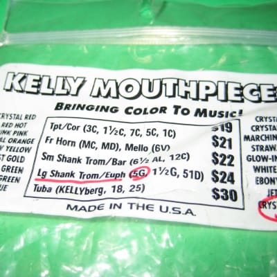 Kelly Trombone Mouthpiece 5G  USA Crystal Clear image 4