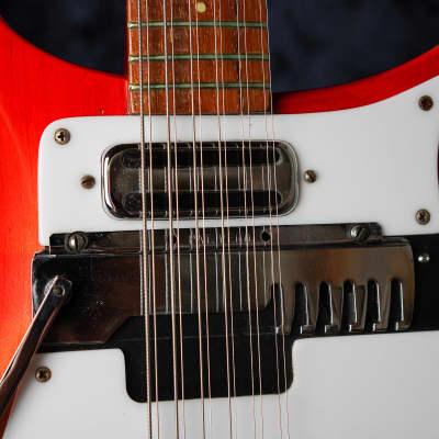 1967 Rickenbacker 456 6/12 Convertible Fireglo Finish Electric Guitar w/OHSC image 5