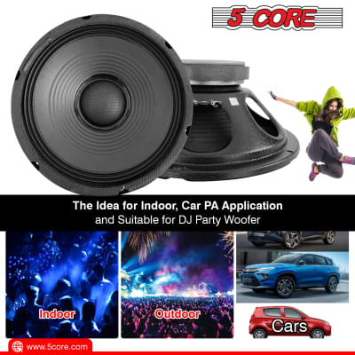 5 Core 12" Inch PA DJ Audio Subwoofer PAIR Replacement Speaker 1550 W , 8 Ohm , 60 oz Magnet -FR 12155 2pcs image 14