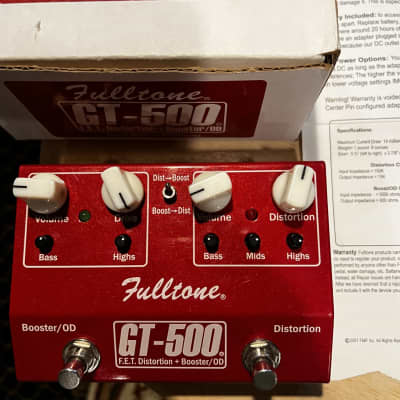 Fulltone GT-500 F.E.T. Booster/Distortion, Brand New Old