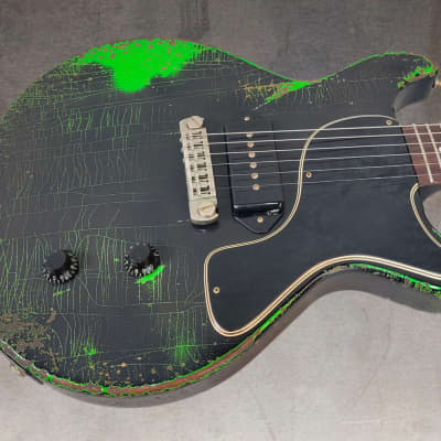 NEW! Rock N Roll Relics Thunders DC / LP P-90 guitar in Black over Loch Ness Green for sale