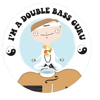 D'Addario I'm A Double Bass Guru 4" Round Sticker image 1