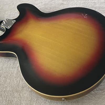 1966 Vox Super Lynx Sunburst Hollowbody Electric Guitar + OHSC Case Made in Italy image 18