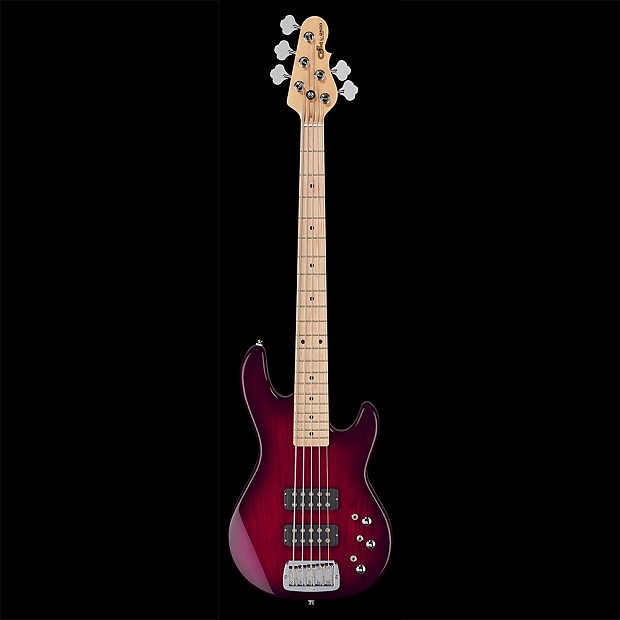 G&L Tribute Series L-2500 5-String Bass with Maple Fretboard Redburst