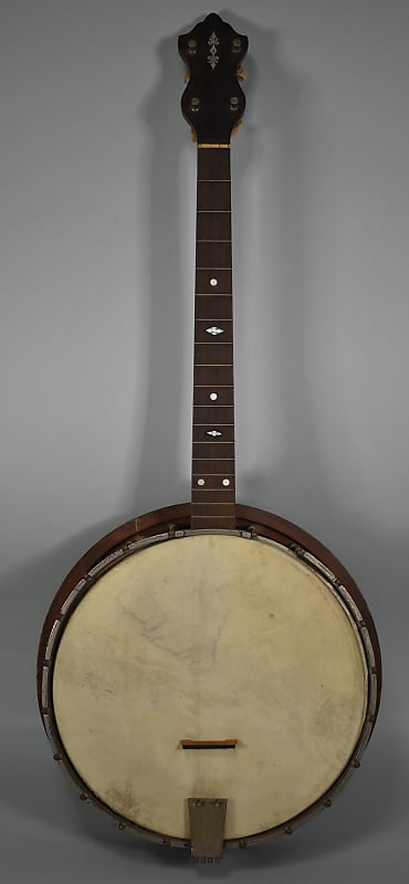 c. 1920's 4-String Tenor Banjo Natural NEEDS WORK image 1