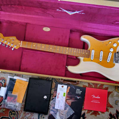 Fender STRATOCASTER CS AMERICAN CUSTOM HONEY BLOND ASH ROASTED TIGER V NECK 2023 - Honey Blonde image 19