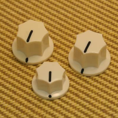 PK-0174-028 Light Cream USA Jazz Bass Guitar Knobs For Solid Shaft USA Pots