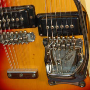 Mosrite Joe Maphis Double Neck 6 and 12 string Original Case 1966 Sunburst image 3