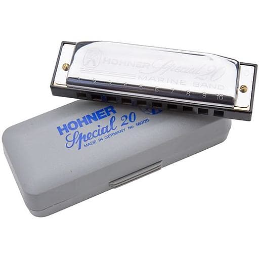 Hohner 560PBX-E Progressive Series 560 Special 20 Harmonica - Key of E 2010s - Silver image 1