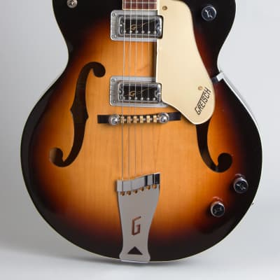 Gretsch  Model 6117 Double Anniversary Arch Top Hollow Body Electric Guitar (1962), ser. #50561, original two-tone grey hard shell case. image 3