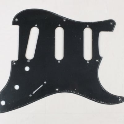 8 hole Single ply Black Scratch Plate Pickguard SSS to fit USA/Mex Fender Stratocaster