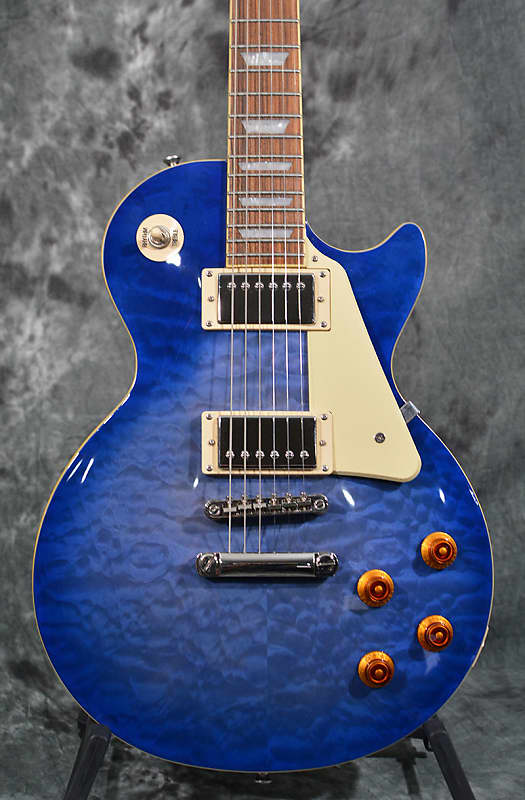 Epiphone Les Paul Standard Pro Quilt Maple Top Limited Edition Blue Burst  Gloss w FAST Same Day Shipping