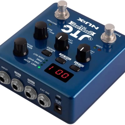 NUX JTC PRO Drum Loop PRO Dual Switch Looper Pedal 6 hours recording time 24-bit and 44.1 kHz sample rate image 4