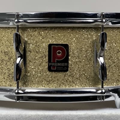 Premier 18/12/14/14/5x14" 1960's VIDEO Vintage "C58" Gold Sparkle Drum Set - Owned by Charlie Persip image 11