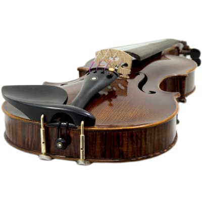 Paititi 4/4 Full Size PTVNSS100 Premium Hand Carved One-Piece Back Ebony Fitted Violin Outfit image 8
