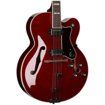 Epiphone Broadway Electric Guitar (with Gig Bag), Wine Red image 3
