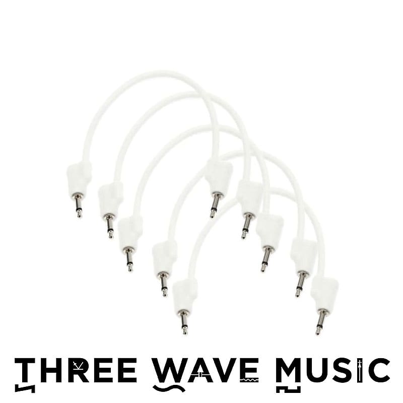 TipTop Audio Stackcable 5-pack White 20cm / 7.8" [Three Wave Music] image 1