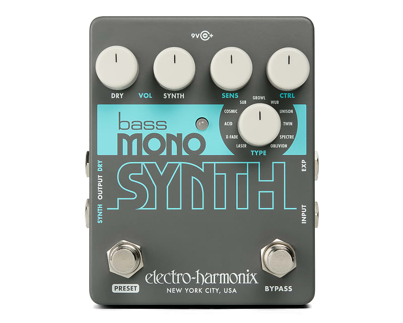 Electro-Harmonix EHX Bass Mono Synth Bass Synthesizer Effects Pedal